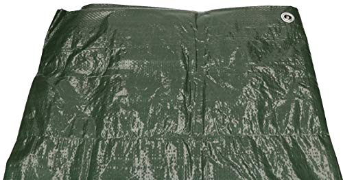 KOTARBAU Lona de tejido 3 x 4 m, verde, 120 g/m2, con ojales reforzados, lona de protección, impermeable, resistente a desgarros, para cualquier condición meteorológica