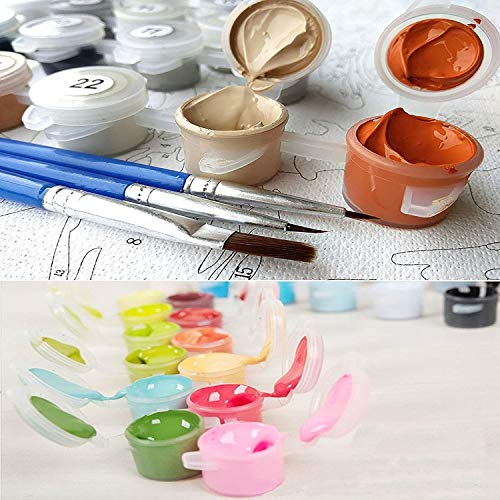 Kpoiuy Lienzo De Bricolaje Regalo De Pintura Al óLeo para Adultos NiñOs Pintura por NúMero Kits Decoraciones para El Hogar - Planta De Pantano De Rana Escalada 16 * 20 Pulgadas Sin Marco