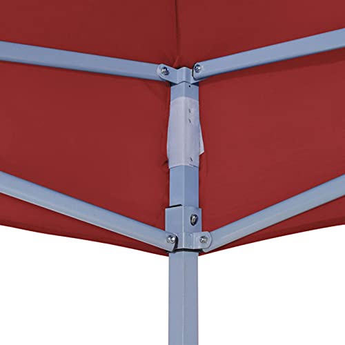 Ksodgun Techo de Carpa para Fiestas al Aire Libre Repuesto para toldo Gazebo Pabelln Cubierta Superior, Marco de Carpa no Incluido, 3x3 m, 270 g/m, borgoña