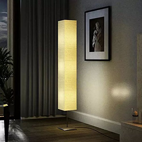 Kstyhome Lámpara de pie con Soporte de Acero 170 cm Beige Iluminación de la Sala de Estar Decoración Familiar Pantalla de Fondo de Pantalla Beige