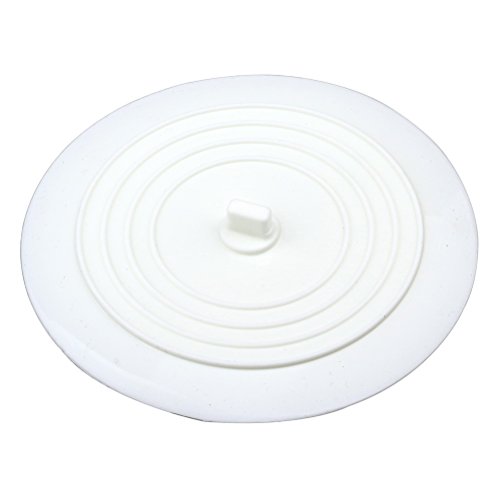 kuou. Tapón de silicona para bañeras, fregaderos o lavabos, para baños, cocinas y lavanderías, tapón de drenaje universal de 15 cm (blanco)