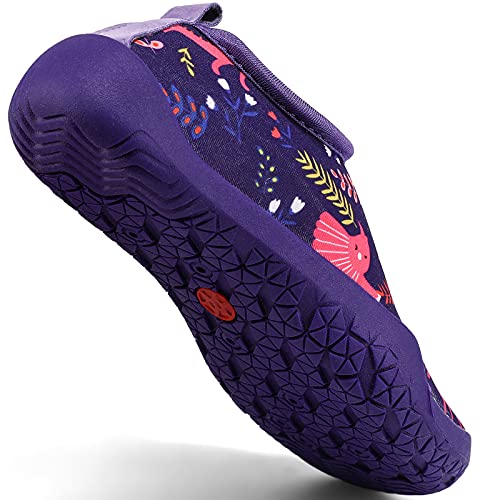 KVbabby Zapatos de Agua Descalzo para Niño Niña Calcetines de Natación Antideslizante Zapatos de Playa Zapatillas de Piscina,Morado,32 EU