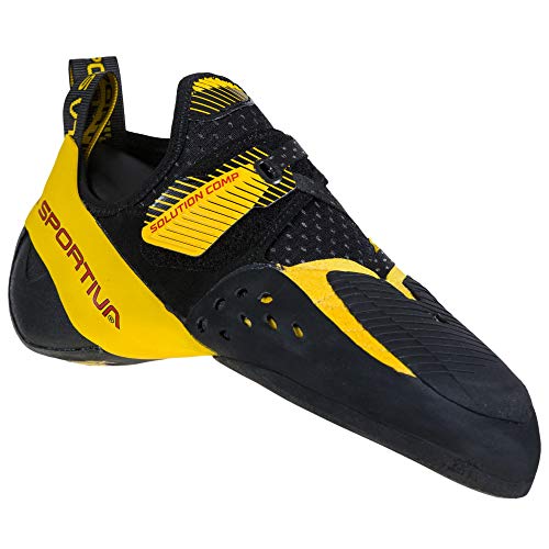 LA SPORTIVA Solution Comp, Zapatillas de Trekking Hombre, Black/Yellow, 44.5 EU