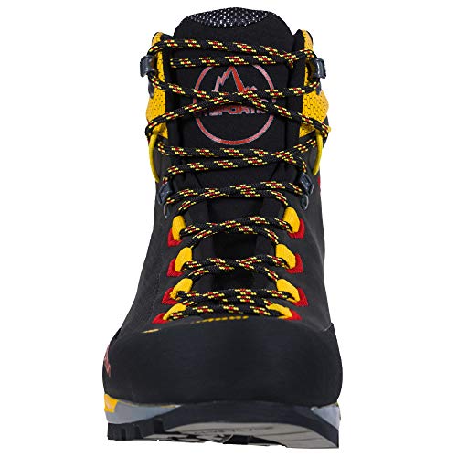 LA SPORTIVA Trango Tech Leather GTX, Botas de montaña Hombre, Black/Yellow, 46 EU