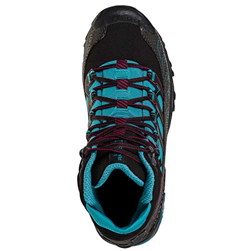 LA SPORTIVA Ultra Raptor II Mid Woman GTX, Botas de Senderismo Mujer, Negro Azul, 41 EU