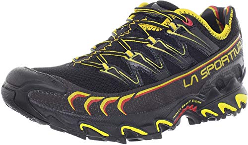 La Sportiva Ultra Raptor, Zapatillas de Running Hombre, Negro/Amarillo, 44