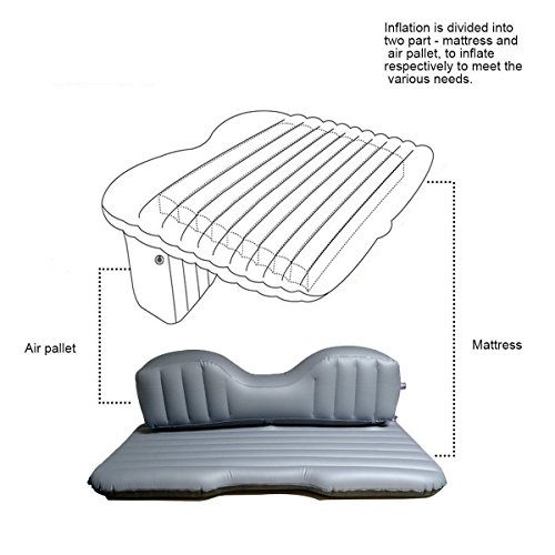 LABABE Cama Inflable del Coche, Cama de Aire del Respaldo Asiento Trasero del Coche Coche inflable cama hinchable Camping Asiento Trasero Extended coche universal de coche cojín cama hinchable flocado colchón cama de aire para niños