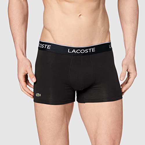 Lacoste 5H3389 Boxer Corto para Hombre, Noir, S (Pack de 3)