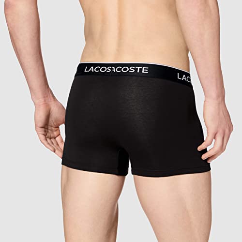 Lacoste 5H3389 Boxer Corto para Hombre, Noir, S (Pack de 3)