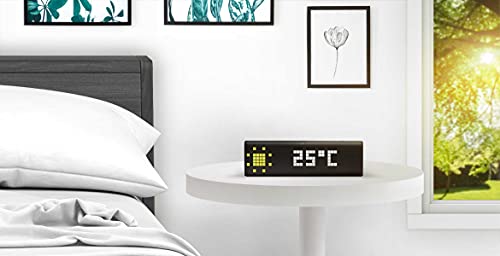 LaMetric Time Reloj Wi-Fi para hogar inteligente, LM 37X8, negro