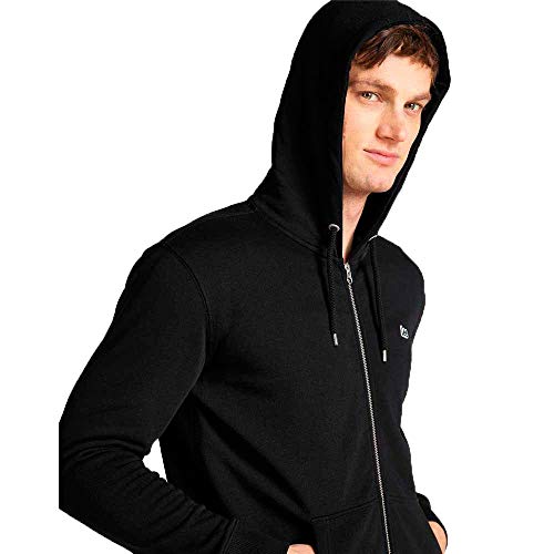 Lee Basic Zip Through Hoodie, Sudadera con Capucha, Hombre, Negro (Black 01), L