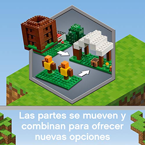 LEGO 21159 Minecraft El Puesto de Saqueadores, Set de Construcción con 4 Figuras de Acción para Construir y Accesorios