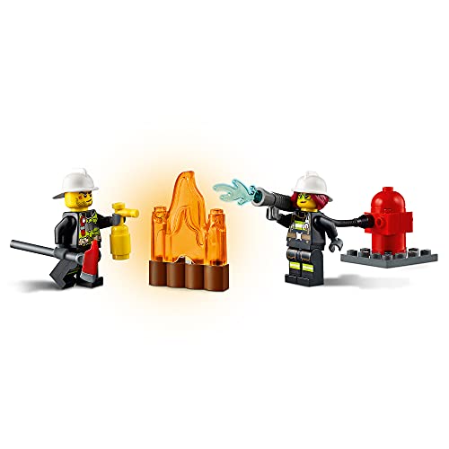 LEGO 60280 City Bomberos, Camión de Bomberos Juguete con Escalera y Mini Figura de Bombero, Idea de Regalo para Niños y Niñas 4 Años