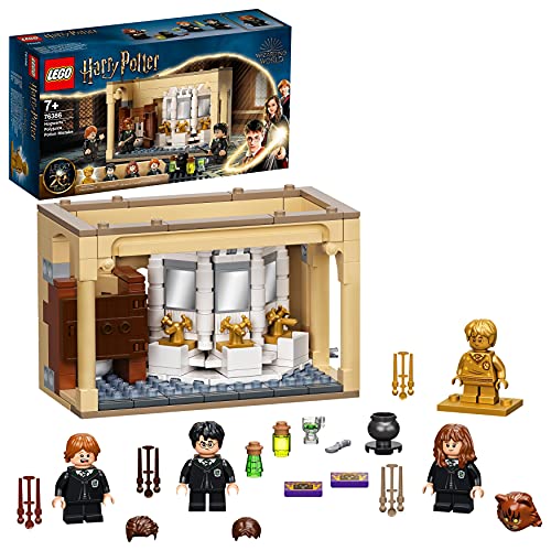 LEGO 76386 Harry Potter Hogwarts Fallo De La Poción Multijugos, Juguete para el 20 Aniversario con Mini Figura Dorada