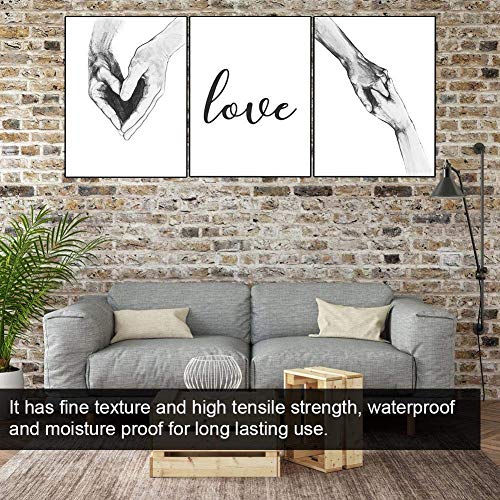 Leinwand Wandkunst,3Pcs 30x40cm Nordischen Stil Hand Brief Wandkunst Leinwand Malerei Kern Wohnzimmer Studie Dekor