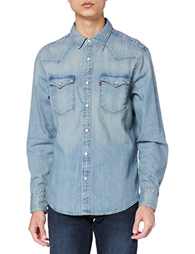 Levi's Barstow Western Standard Camisa, Blue (Red Cast Stone 0001), Small para Hombre