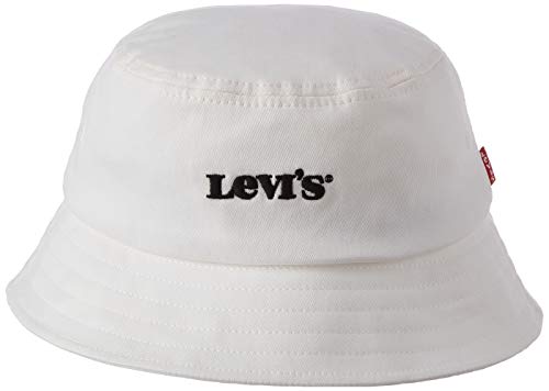 Levi's Bucket Hat-Vintage Modern Logo Sombrero de Copa Baja, White Normal, L para Hombre