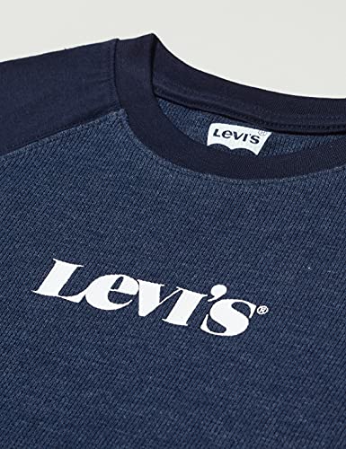 Levi's kids Lvb Long Slv Waffle tee Shirt Camiseta, Peacoat Heather, 5 Años para Niños