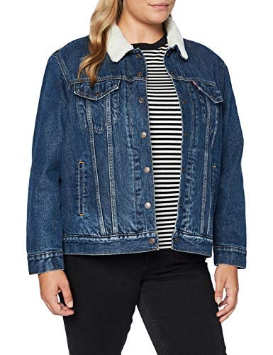 Levi's Plus Size Pl Ex BF Sherpa Trucker Chaqueta Vaquera, Azul (Endless Trail 0000), X-Large (Talla del Fabricante: 1 x) para Mujer