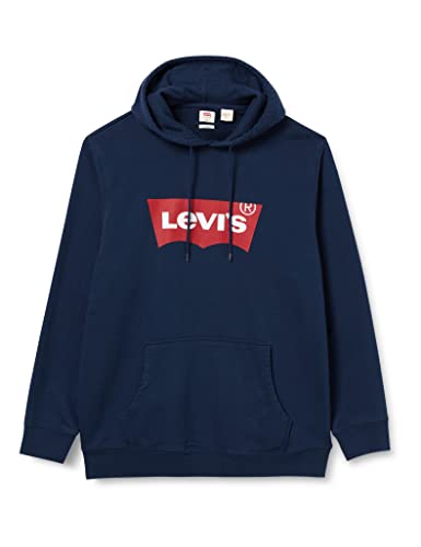 Levi's T2 Graphic Hoodie, Big BW Dress Blues-Sudadera con Capucha, XXL para Hombre