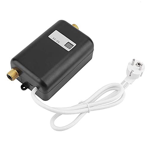 Liineparalle Calentador de Agua de géiser Mini Calentador de Agua Caliente instantáneo sin Tanque eléctrico para baño Cocina Lavado Invierno Enchufe de la UE 220V 3800W(#2)