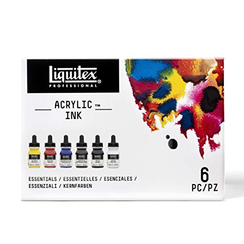 Liquitex Ink Pack de 6 tintas acrílicas extrafinas, Essentials Set, 30 ml