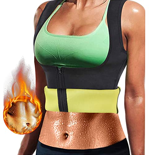 Litthing Chaleco Deportivo de Yoga para Mujer Fitness Sauna Neopreno Chaleco de Entrenamiento Compresión Establecer Estatua para Deporte Fitness (Negro, XL)