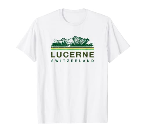 Lucerna Suiza Senderismo Suizo Escalada Retro Camiseta