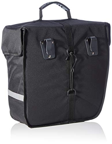 M-Wave Amsterdam Single Alforja Trasera Simple, Capacidad 18 l, Unisex, Negro, 38 x 18 x 30 cm