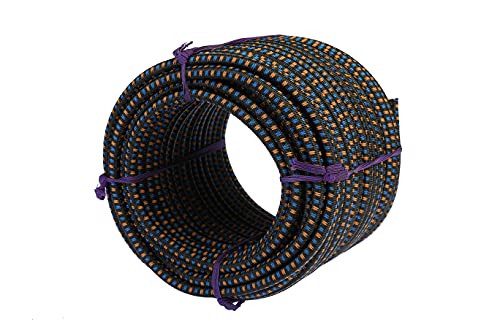 MAGMA Cuerda Elastica 8mm. Monotex Polietileno. Piscinas (Standard NF P 90-308) Toldos Acampadas Exteriores Manualidades Nautica Amarres Escalada Resistente al Agua (50, Negro)