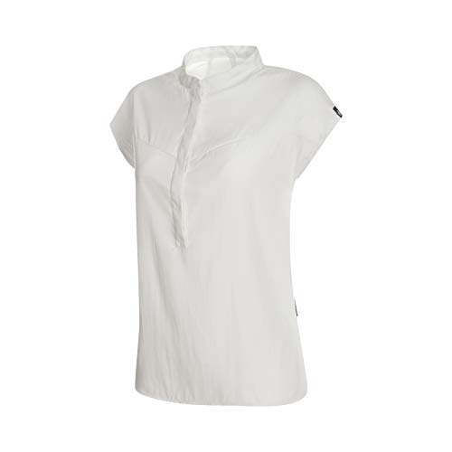 Mammut Calanca - Blusa de Manga Corta para Mujer, Mujer, Blusa de Manga Corta, 1015-00280, Blanco Brillante, Large