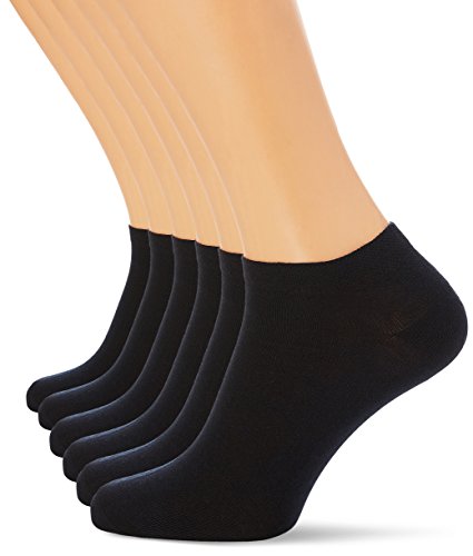 Marca Amazon - Hikaro - Calcetines cortos para hombre, pack de 6 pares, azul (azul marino 545), talla 47-50 (antes marca Myway)