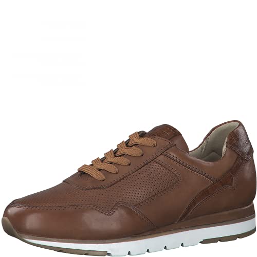 MARCO TOZZI Damen 2-2-23757-27 Leder Sneaker, Zapatillas Mujer, Cognac Nappa C, 39 EU