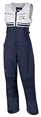 Marinepool Mujer Pantalones de Vela Salopette feresa de esquí, Todo el año, Mujer, Color Azul - Azul Marino, Blanco, tamaño XS