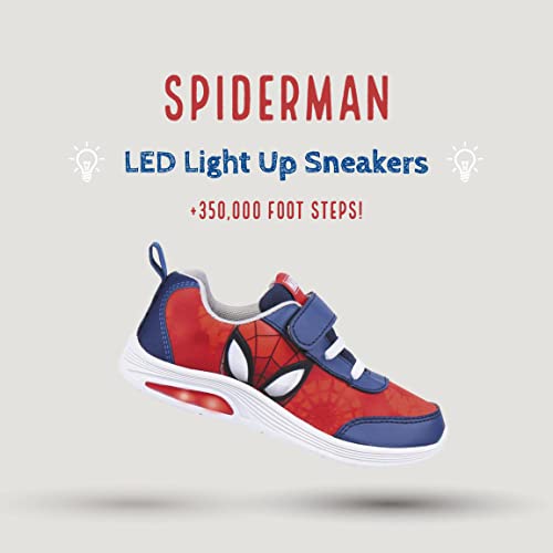 Marvel Spiderman Zapatos para Niño, Calzado Deportivo Niños, Diseño Spiderman, Deportivas Luces Niño, Zapatillas Ligeras, Regalo Niño, Talla EU 29