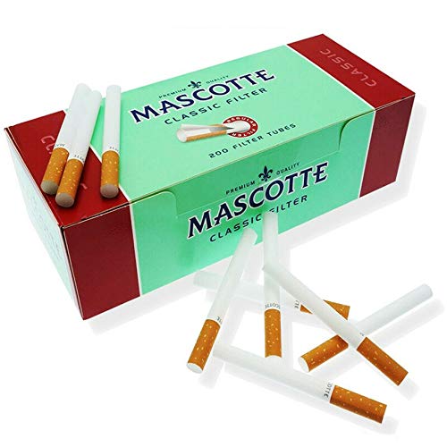 Mascota Classic - Tubos de filtro (200 – 2000 tubos de filtro clásicos para cigarrillos y tabaco)