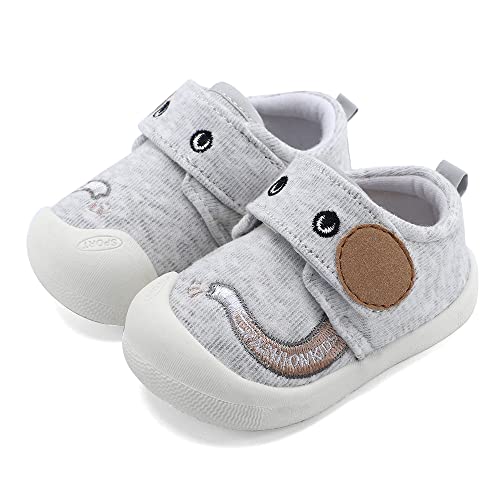 MASOCIO Zapatillas Bebe Niño Zapatos Primeros Pasos Niños Deportivas Bebé Antideslizante Talla 18.5 Gris (CN 13)