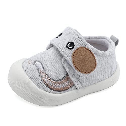 MASOCIO Zapatillas Bebe Niño Zapatos Primeros Pasos Niños Deportivas Bebé Antideslizante Talla 18.5 Gris (CN 13)