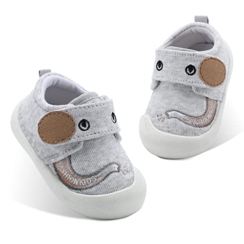 MASOCIO Zapatillas Bebe Niño Zapatos Primeros Pasos Niños Deportivas Bebé Antideslizante Talla 18.5 Gris (CN 13)