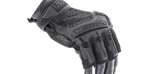 Mechanix Wear - M-Pact Fingerless Coyote Guantes (Medio, Negro), 1 par