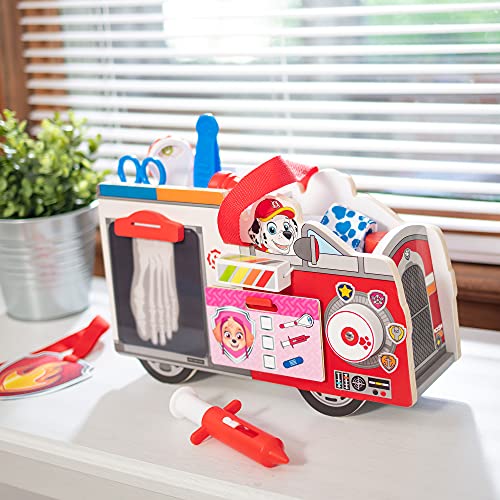 Melissa & Doug PAW Patrol Vehículo EMT de Rescate de Marshall, en Madera (14 Piezas)