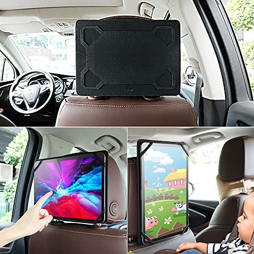 memumi Soporte para Tablet para Reposacabezas de Coche, Universal Ajustable Asiento Trasero del Automóvil Asiento Soporte para iPad Pro 2021 10.2 7 8 9 generacion/para Samsung Tab A7/,9.7-11 Pulgadas