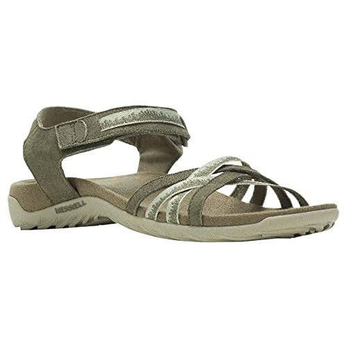 Merrell Terran 3 Cush Cross, Sandalias Deportivas Mujer, Olive, 35.5 EU