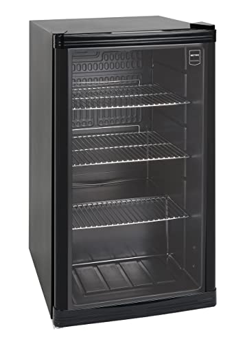 METRO Professional Mini frigorífico con puerta de vidrio GPC1088, 88 L, negro