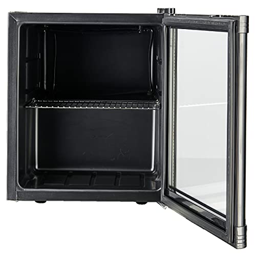 METRO Professional Mini nevera GPC1046 con puerta de vidrio, 48 x 43 x 51,5 cm, 46 L, negro, Clase climática: 4