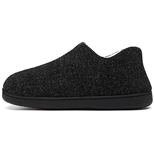 Mishansha Zapatillas de Espuma Viscoelástica Hombre Pantuflas de Estar por Casa Mujer Cómodas Antideslizantes Zapatos Invierno, Negro 40