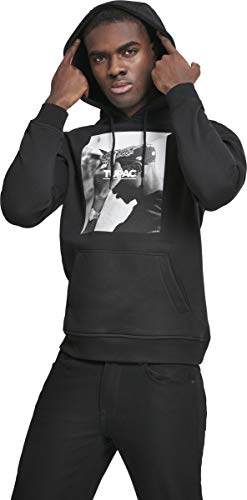 Mister Tee Sudadera con Capucha de la Marca, diseño de 2Pac, Color Negro, Hombre, MT338, Negro, Large