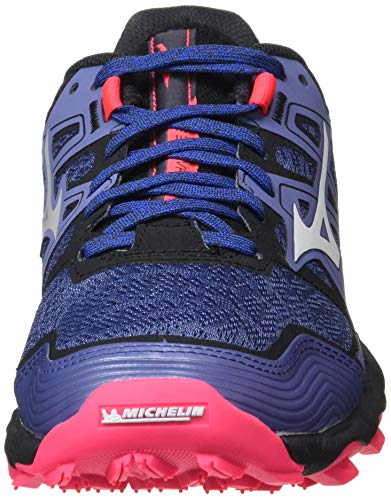 Mizuno Wave Hayate 6, Trail Running Shoe Mujer, Azul (Marlin/Lunarrock/Dpink), 39 EU