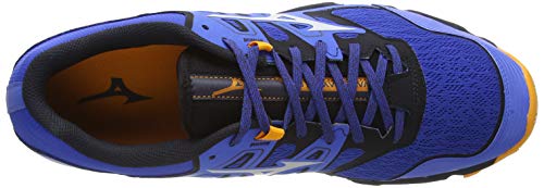 Mizuno Wave Hayate 6, Trail Running Shoe Unisex Adulto, Azul (Blue/Lunarrock/Forange), 42.5 EU