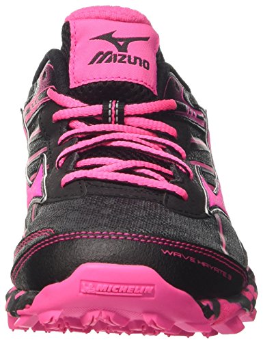 Mizuno Wave Hayate (w), Zapatillas de Running Mujer, Multicolor (Dark Shadow/Pink Glow/Black), 37 EU